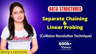 81 Hashing Techniques to Resolve Collision Separate Chaining and Linear Probing  Data structure [upl. by Yrolg564]