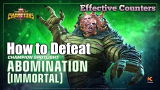 How to Defeat Abomination Immortal Marvel Contest of Champions [upl. by Adnarahs]