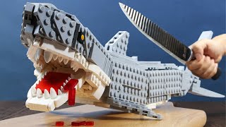 How to Make Pefect Megalodon Shark Recipe IRL  Lego Cooking Stop Motion vs ASMR [upl. by Atsillac152]