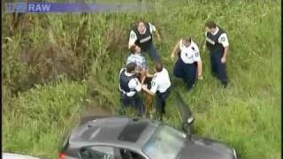 HUNTER VALLEY POLICE CHASE ENDS IN CAR CRASH [upl. by Monteith]