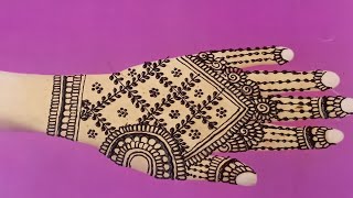 simple bridal mehndi  back hand mehndi design  checks mehndi design [upl. by Konopka]