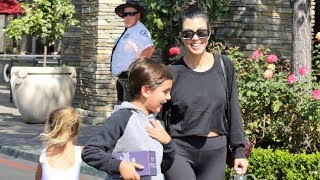 Kourtney Cracks Up As Mason Disick Tells The Paps To Scram In Broken English Accent [upl. by Yong]