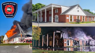 PointeClaire  2nd Alarm Fire Burns Suburban Montreal Funeral Home to the Ground [upl. by Enomsed]