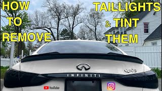 HOW TO REMOVE amp TINT 20142020 Q50 Q50S TAILLIGHTS [upl. by Liuqnoj]