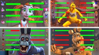 Top 5 Fazbear Entertainment vs FNaF Fight Animations WITH Healthbars [upl. by Durward]