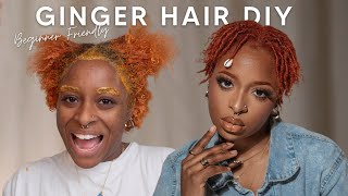 How to dye natural hair gingercopper with NO BLEACH [upl. by Karlens]