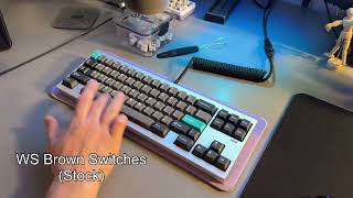 Tactile vs Linear  Cycle7 Typing Sound [upl. by Ahsekahs]