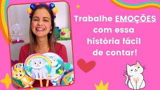 EMOÇÕES História Infantil com Palitoches  Atividade Emoções Educação Infantil [upl. by Inalawi]