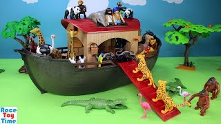 Playmobil Animals Ark Playset Build and Play  Toys Video [upl. by Adnwahsar596]