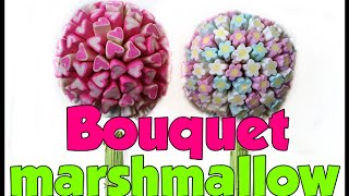 Como fazer um bouquet de marshmallow para damas e noivas [upl. by Tortosa859]