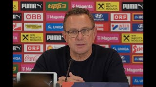 Pressekonferenz mit ÖFBTeamchef Ralf Rangnick nach dem Unentschieden [upl. by Eca]