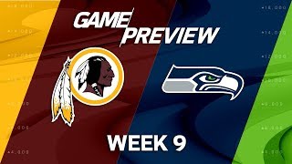 Washington Redskins vs Seattle Seahawks  NFL Week 9 Game Previews  Move the Sticks [upl. by Drofnelg]