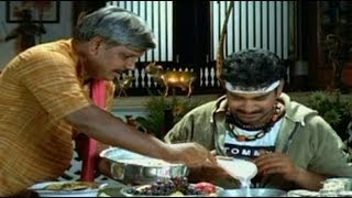 Chantigadu Comedy Scene  Rajiv Kanakala Eating Food Prepared For Buffalo [upl. by Adekahs66]