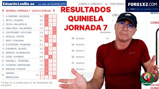 ¡Resultados de la Quiniela 13 Aciertos en la Jornada 7 [upl. by Garrott120]