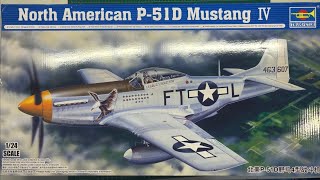 Trumpeter North American P51D Mustang IV 124 Scale Model Aircraft [upl. by Eirrak]