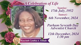 Funeral Service for the life of Hyacinth Cynthia A Gloade [upl. by Emarie]