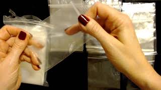 ASMR  Opening Resealable Plastic Bags Crinkle amp Whisper [upl. by Alleda]