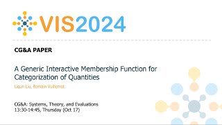 A Generic Interactive Membership Function for Categorization of Quantities  Fast Forward  VIS 2024 [upl. by Slein282]