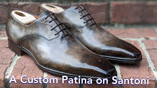 These Santoni Get a Custom Cobblestone Patina Reworking a previous patina attempt [upl. by Schrader]