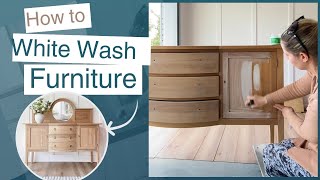 How to Whitewash Wood Furniture [upl. by Drugge]