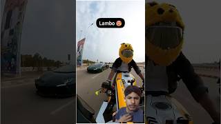 Race with lambo 😱 bunnyhelmet mrcrazy race [upl. by Sigmund]