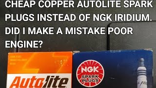 Autolite copper spark plugs 5325 instead of Ngk iridium spark plugs 2309 my 2011 20t genesis coupe [upl. by Aneehsram]