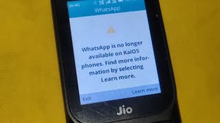 WhatsApp is no longer available on KaiOS Jio Phones how to fix [upl. by Ardnola374]