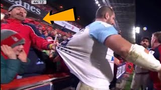 Konstantin Mikautadze threatens to PUNCH Munster fan who interferes in Champions Cup brawl [upl. by Jolenta]