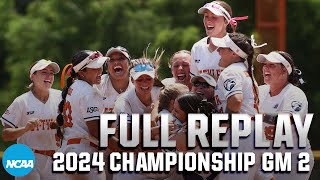 2024 DII softball championship final game 2 UT Tyler vs Western Washington I FULL REPLAY [upl. by Yotal]