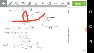 Line weaver burk plotenzyme kinetics [upl. by Amalbena]