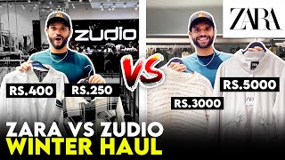 Zara vs Zudio Winter Haul 202425  Winter Haul For Indian Men  BeYourBest Fashion San Kalra [upl. by Siver]