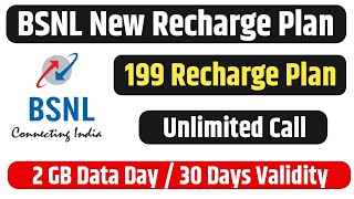 BSNL 199 Recharge Plan 2024  Bsnl unlimited calling Recharge plan  Bsnl ka recharge Plan [upl. by Ettenrahc]