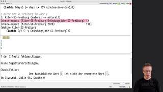 Informatik 1 — Chapter 01 — Video 007 — Testfälle checkexpectwithin Konstruktionsanleitung [upl. by Latricia508]