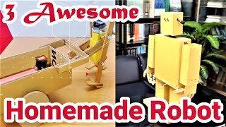 3 Amazing Homemade cool Robot you can build at Home [upl. by Kilby]