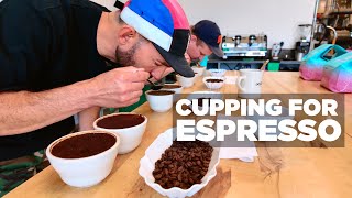 Coffee Cupping For Espresso Making an Old School Espresso Blend Lots of Nerdy Coffee Talk [upl. by Durman]