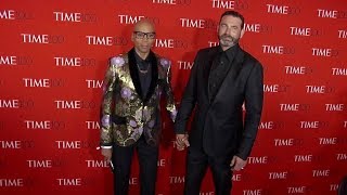 RuPaul and Georges LeBar on the red carpet for the 2018 Time 100 Gala in New York City [upl. by Eagle]