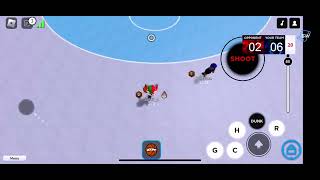 Aimbotting on mobile 😂 Roblox Hoopz [upl. by Larsen]