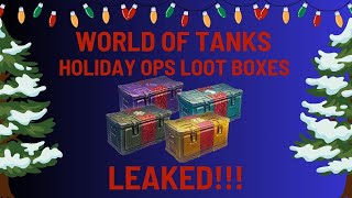 World of Tanks Holiday Ops Loot Boxes Leaked [upl. by Yruam]