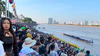 Happy Cambodia Water Festival 2024  Walking Tour 4K  Phnom Penh City [upl. by Offen615]