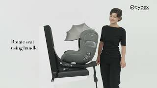 How to Rotate the Seat I Sirona T iSize Car Seat I CYBEX [upl. by Ahsen]