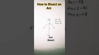 how to bisect an ArcArc bisecting methodeasyviralshortsytshortstrendingshortsconstruction [upl. by Anurb]