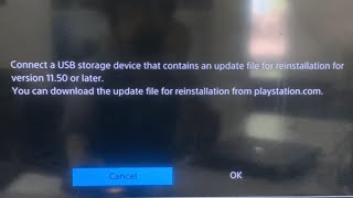 Connect a USB storage device that contains an update file for reinstallationPS4 Update Problem fix [upl. by Kelbee]