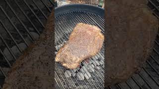 Flank Steak  weber kettle  charcoal [upl. by Gniy]