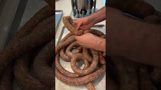 Real speed sausage making bbq meat texas barebcue smoker smokedmeat art [upl. by Sillek]