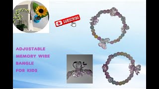 Adjustable Memory Wire Bracelet DIY bracelet DIY Bangle jewelry Bangles Extension length ease wear [upl. by Jedthus]