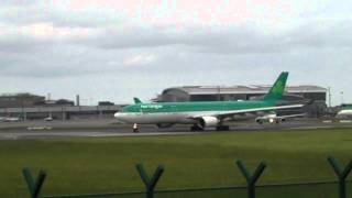 Aer Lingus a330 StAoife Awsome TakeOff [upl. by Ronyar]