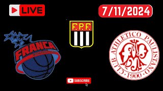 SESISP  Franca LDB Vs Paulistano LDB U20 Live Basketball  Brazil Campeonato Paulista U20 [upl. by Markland]