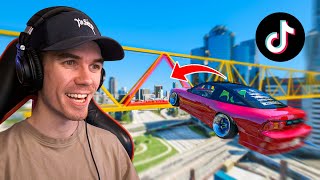 I Tried VIRAL TikTok STUNTS In GTA 5 [upl. by Zsa216]