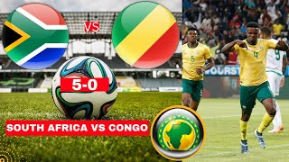 South Africa vs Congo 50 Live Africa Cup Nation Qualifier Football Match Score Bafana Highlights [upl. by Violet]