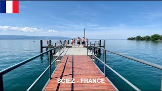 Sciez in France Lake Walk in Summer 4K HDR [upl. by Bronwyn]